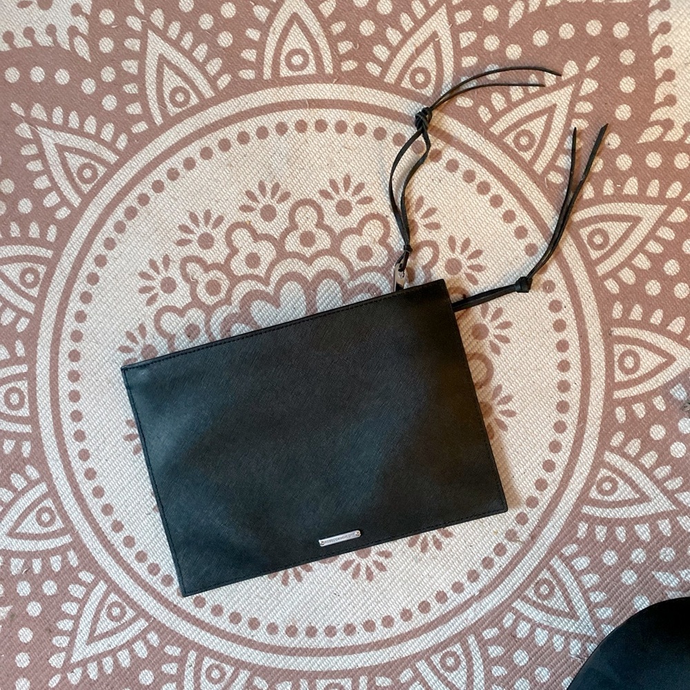 Rebecca Minkoff black leather clutch